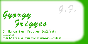 gyorgy frigyes business card